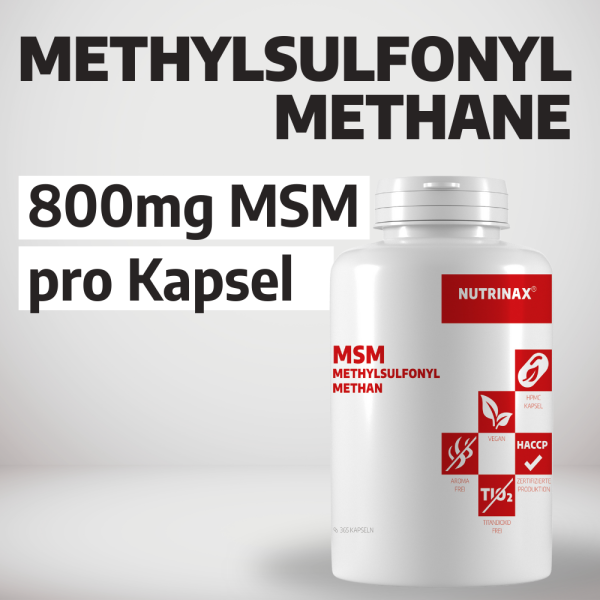 MSM Methylsulfonylmethan Kapseln - 800mg - 365 Kapseln