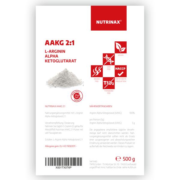 AAKG 2:1 L-Arginin-Alpha-Ketoglutarat 500g