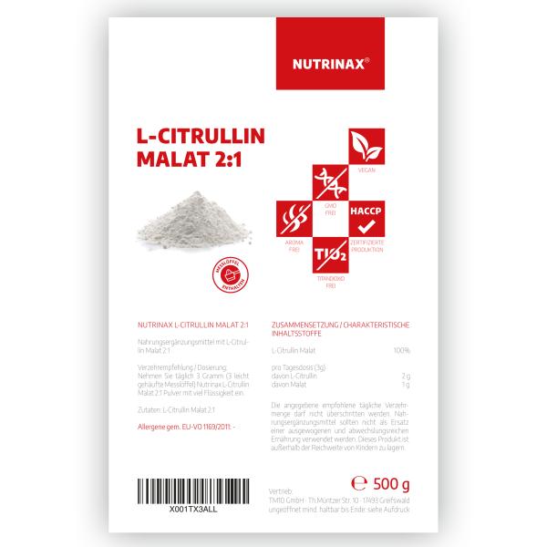 L-Citrullin Malat 2:1 Pulver 500g