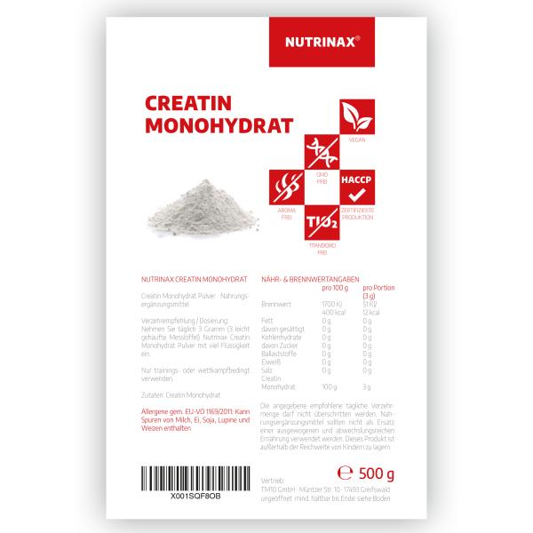 Creatin Monohydrat Pulver 500g